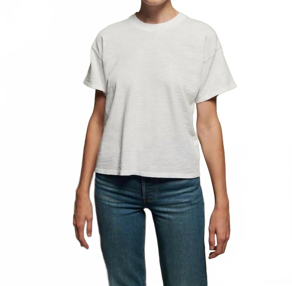 NEW NATION LTD jessa short sleeve tee in optic white